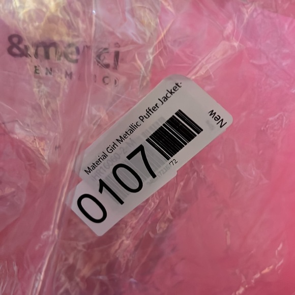 New Pink Puffer Crop Jacket - Picture 6 of 8